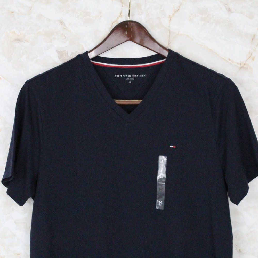 Tommy Hilfiger Navy V-neck Short Sleeve T-shirt